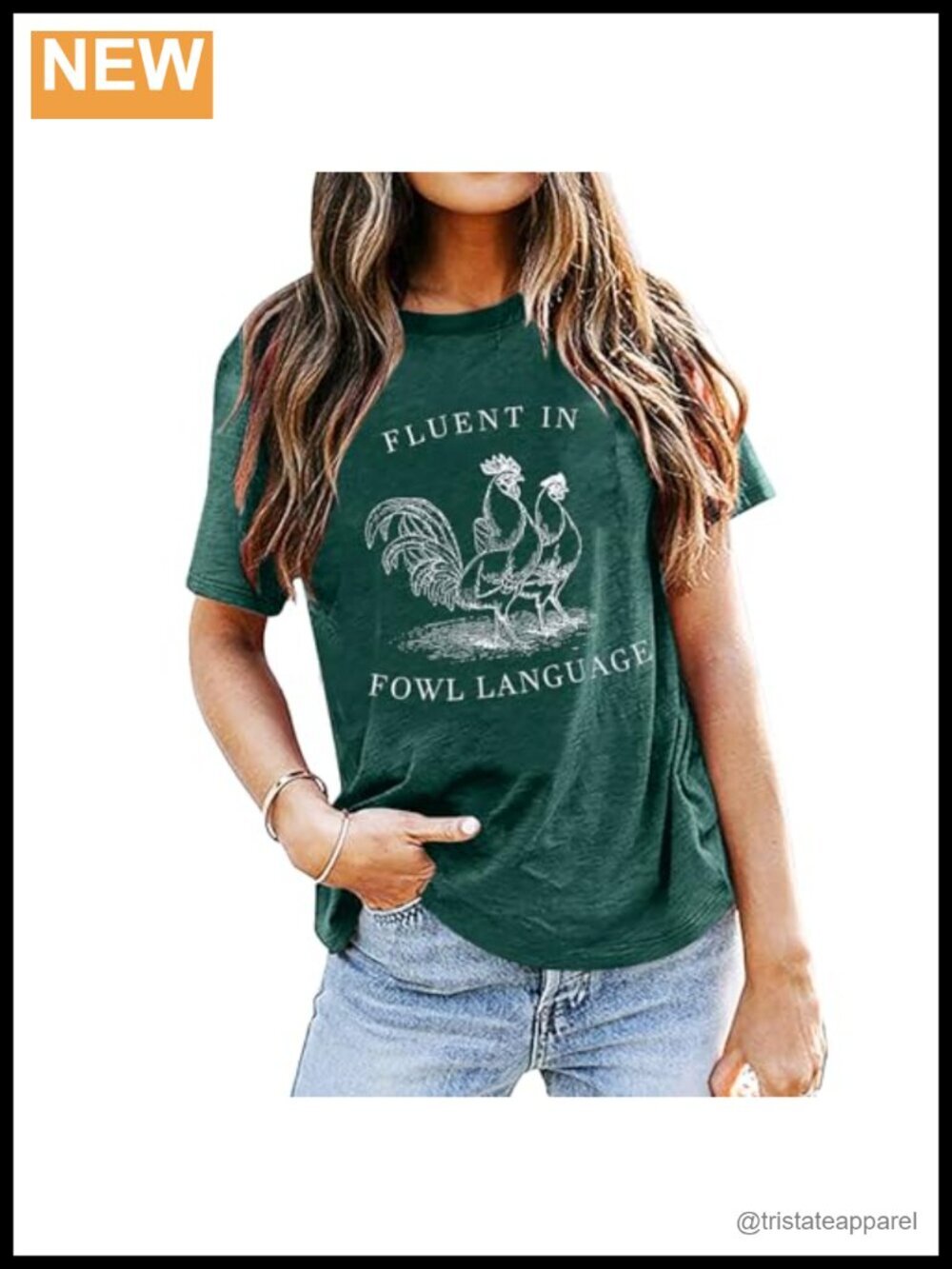 Funny Chicken Lover T-Shirt Fluent in Fowl Language Graphic Tee